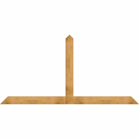 Ekena Millwork Portland Rough Sawn Timber Gable Bracket, Western Red Cedar, 108"W x 54"H x 2"D x 6"F, 12/12 Pitch GBW108X54X0206POR00RWR